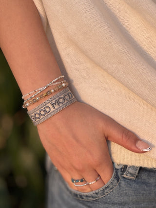 Good Mood Statement Armband Jeansblue