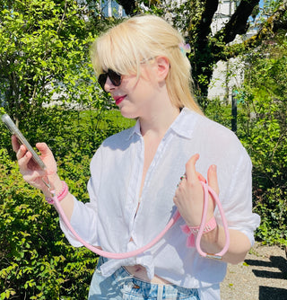 Handykette Rosa  Längenverstellbar