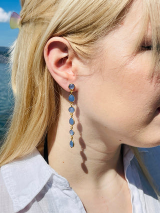 Sommer Ohrringe Chalcedon