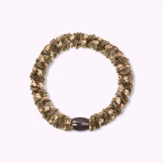 Kknekki Hair Tie Velvet Stripe Moss 4 für 3