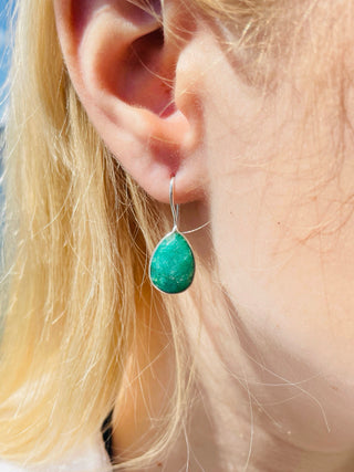 Grüne Silimanit Ohrringe Silber