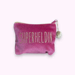 Kosmetiktäschli Medium Superheldin Pink