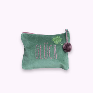 Kosmetiktäschli Mini Glück Salbei