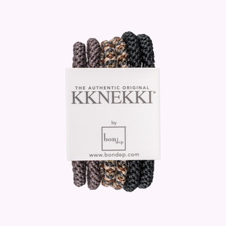 Kknekki Hair Tie Slim Black/Charcoal  Glitter