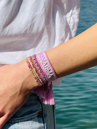 KARMA Statement Armband Flieder Lila
