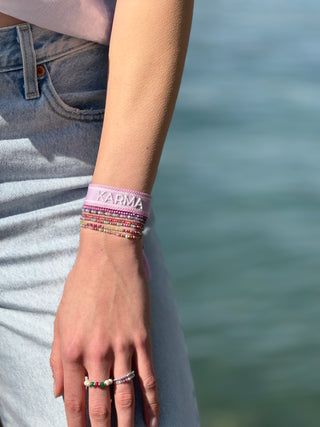 KARMA Statement Armband Flieder Lila