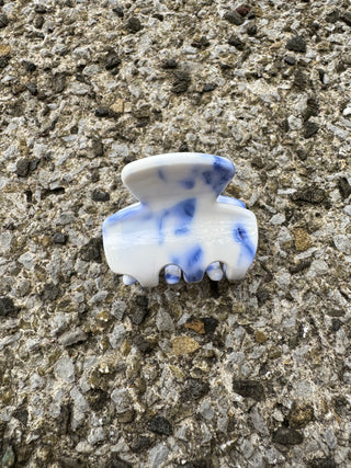 Mini Hairclips Blau/Weiss