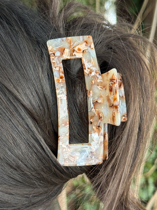 XL Haarspange Vanilla/Brown