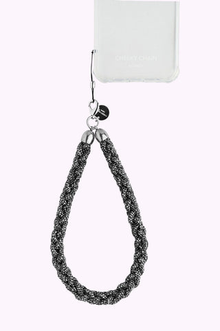 Handykette kurz Grey Glitterzopf | Geschenkidee