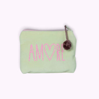 Kosmetiktäschli Mini Amore Gelb/PinkGlitter