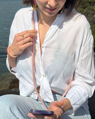 Handykette Rose/Peach Längenverstellbar