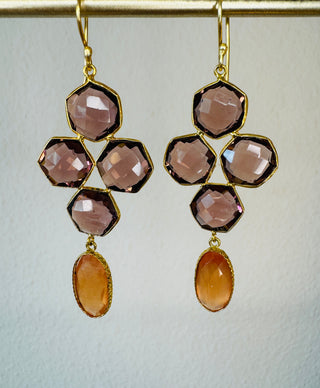 Ohrringe Braun/Orange