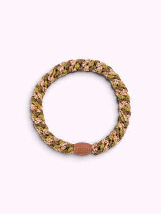 Kknekki Hair Tie Mix Olive Cognac Glitter, 4 für 3