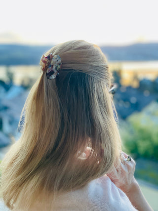 Haarklammer Muschelform Bernstein