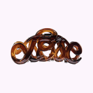 Kknekki Haarspange LOVE Classic Brown