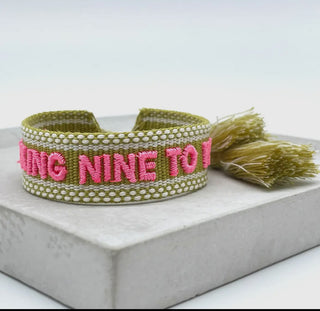 Working Nine to Wine Statement Armband