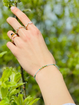 Feines Edelsteinarmband Aquamarine & Amazonit