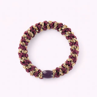 Kknekki Hair Tie Bordeaux-Cognac Glitter, 4 für