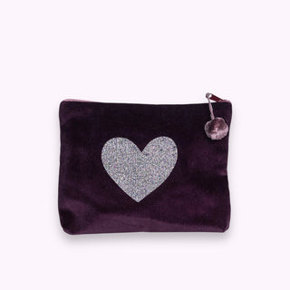 Kosmetiktäschli Medium Herz Cassis