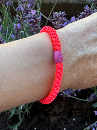 Kknekki Hair Tie Slim Neon Pink, 4 für 3