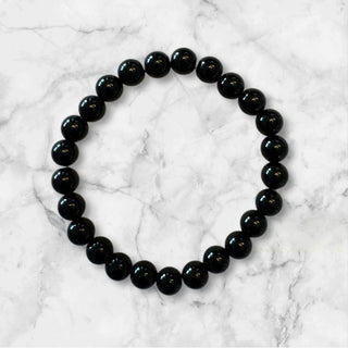 Schwarzer Achat Armband, 8mm