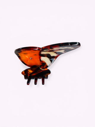 Handbemalte Schmetterling Haarspange Braun | Geschenkidee