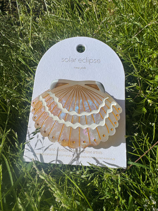 Handbemalte Muschel Haarspange Perlmutt- Limited Edition