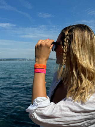 AMORE Statement Armband Orange