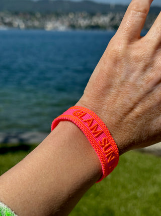 GLAM SUN LOVE Statement Armband Neonpink