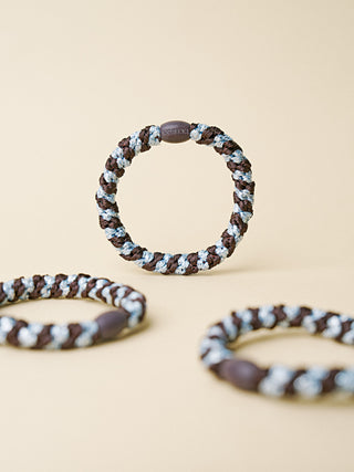 Kknekki Hait Tie Brown Seablue Glitter Stripe 4 für 3