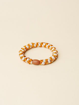Kknekki Hair Tie Burned Terracotta Ivory Glitter Stripe 4 für 3