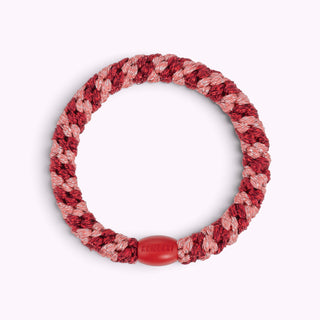 Kknekki Hair Tie Rosa Bordeaux Glitter Stripe 4 für 3