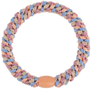 Kknekki Hair Tie Mix Peach Blue Glitter 4 für 3