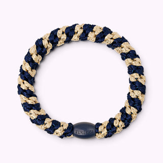 Kknekki Hair Tie Navy-Beige Glitter 4 für 3