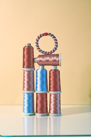 Kknekki Hait Tie Bordeaux Seablue Glitter Stripe 4 für 3
