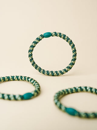 Kknekki Hair Tie Slim Jungle Pistachio Glitter, 4 für 3