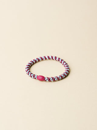Kknekki Hair Tie Slim Rosewood Seablue Glitter , 4 für 3