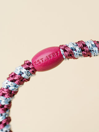 Kknekki Hair Tie Slim Rosewood Seablue Glitter , 4 für 3