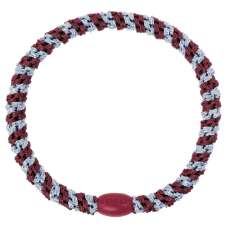 Kknekki Hair Tie Slim Rosewood Seablue Glitter , 4 für 3