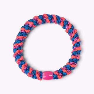 Kknekki Hair Tie Mix Electricblue Pink Glitter,  4 für 3