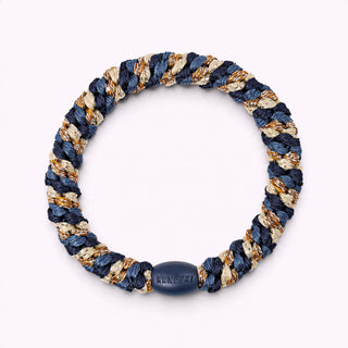 Kknekki Hair Tie Mix Navy Gold Glitter, 4 für 3