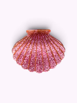 Haarklammer Muschelform Barbie Glitzer
