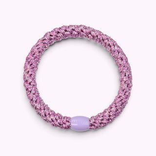 Kknekki Hair Tie Purple Silver Glitter 4 für 3