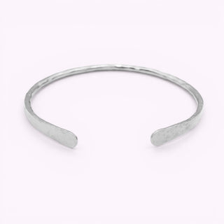 Armreif Hammered Oval Silber