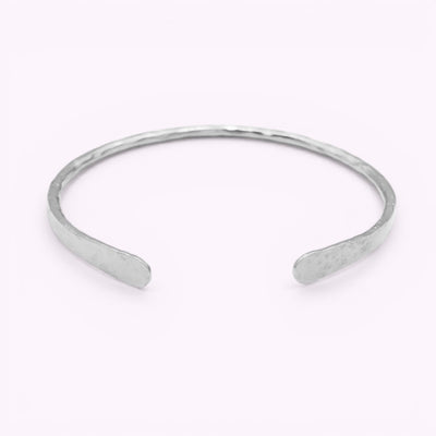 Armreif Hammered Oval Silber