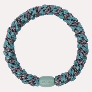 Kknekki Hair Tie Teal Grey Glitter Stripe - Neue Herbstkollektion,  4 für 3