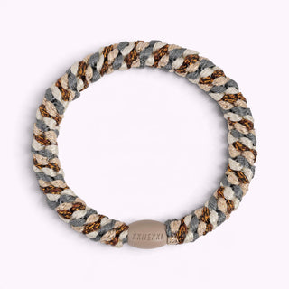 Kknekki Hair Tie Mix Ivory Grey Brown Glitter,  4 für 3