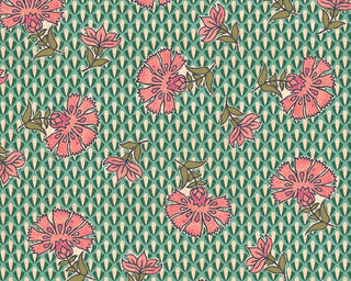 Sommer Fächer grün gemustert 41x21cm