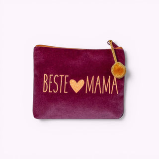 Kosmetiktäschli Mini Beste Mama Pink/Orange