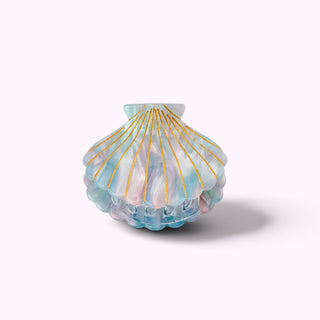 Haarklammer Muschelform Hellblau Pastells